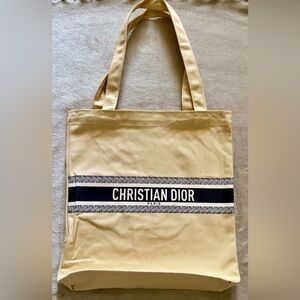 Beautiful Dior Beauty Line Tan Canvas Tote, NEW!